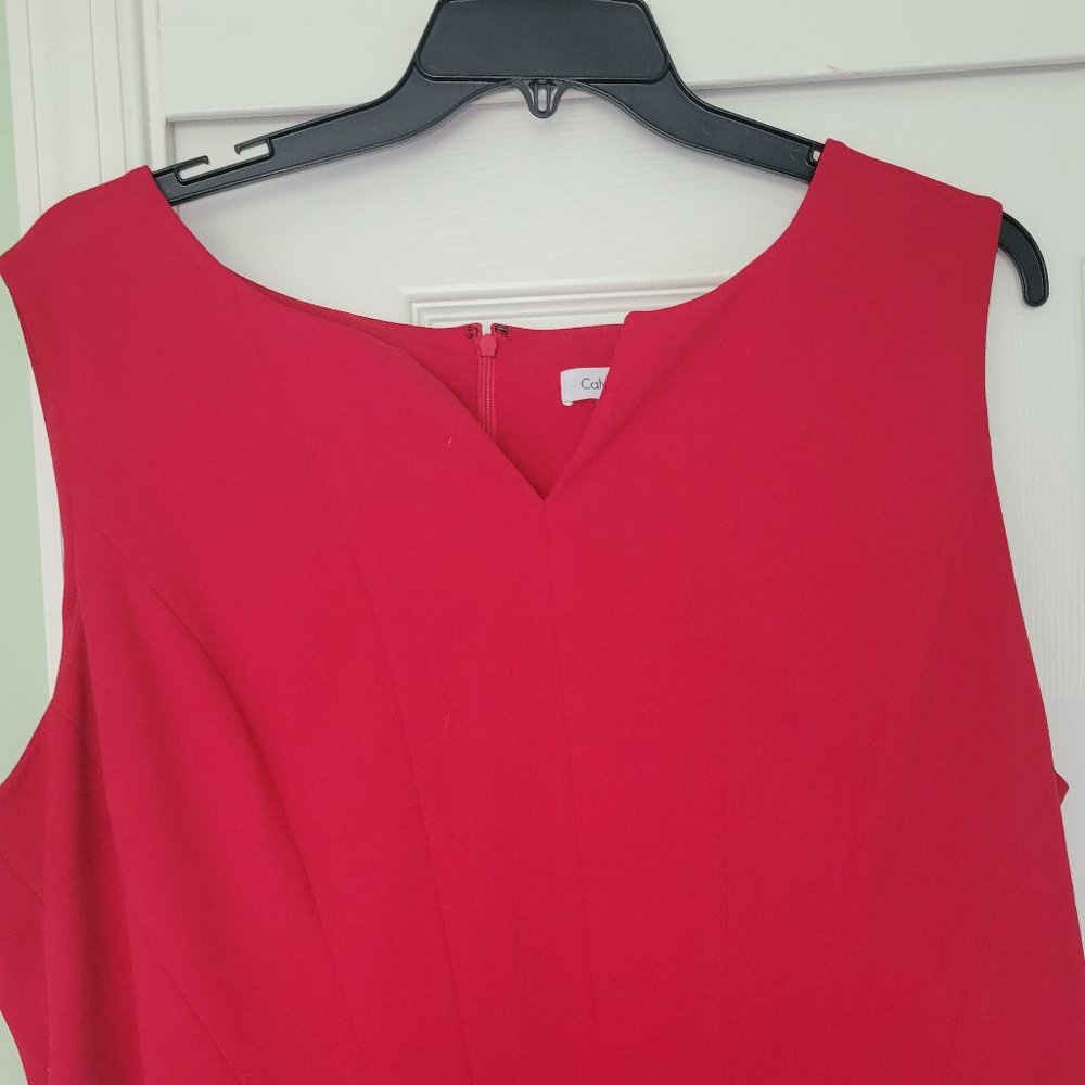 Plus & Tall Red Sleeveless Sheath Dress